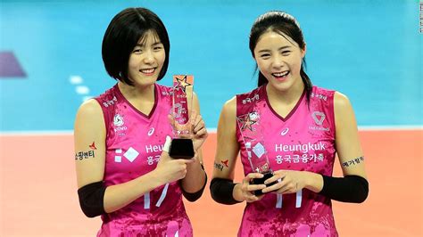 South Korean volleyball twins Lee Jae.